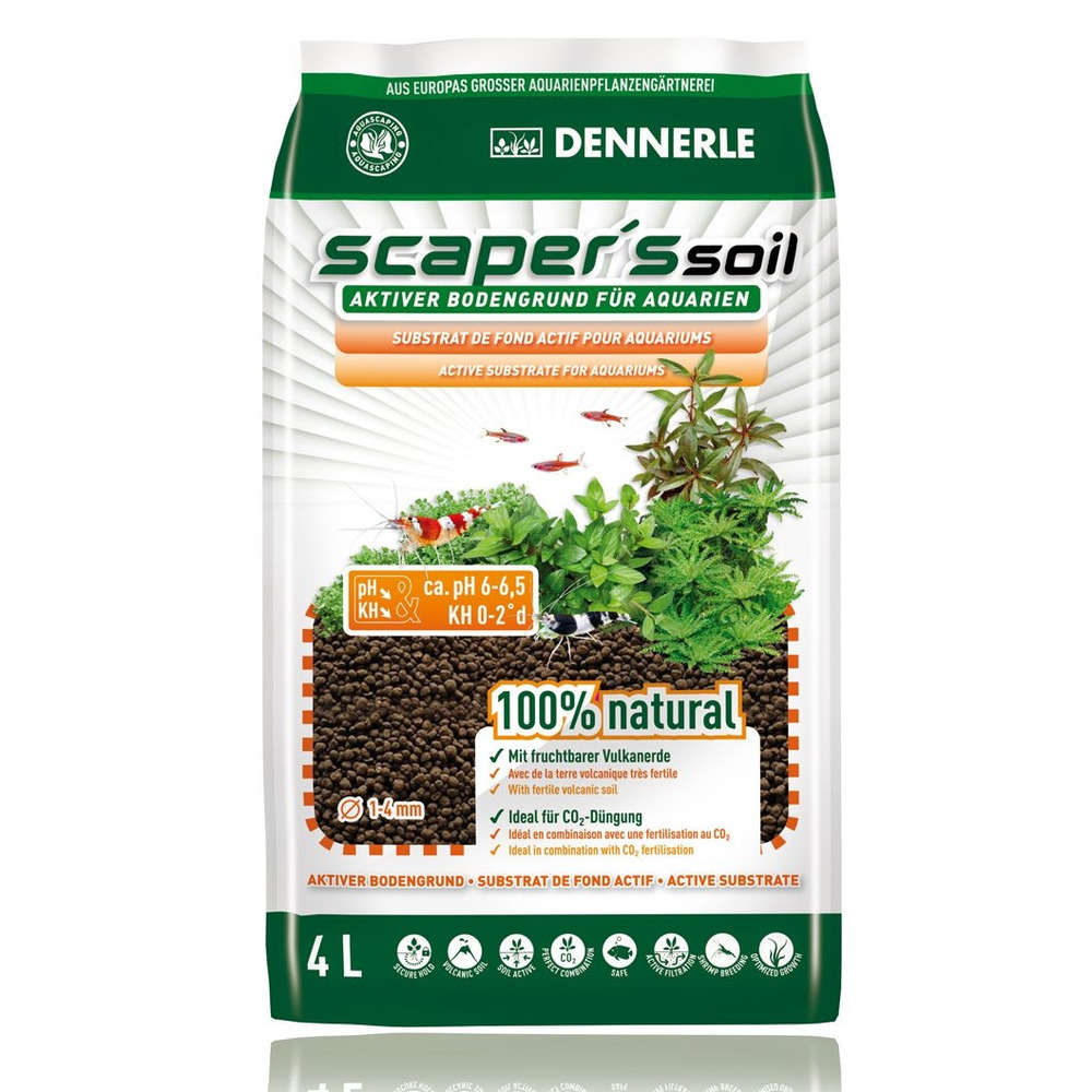 Substrat actif pour aquariums plantés Scapers soil: 4 L