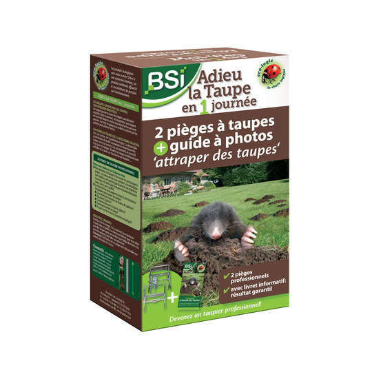 2 pièges à taupes professionnels à machoire