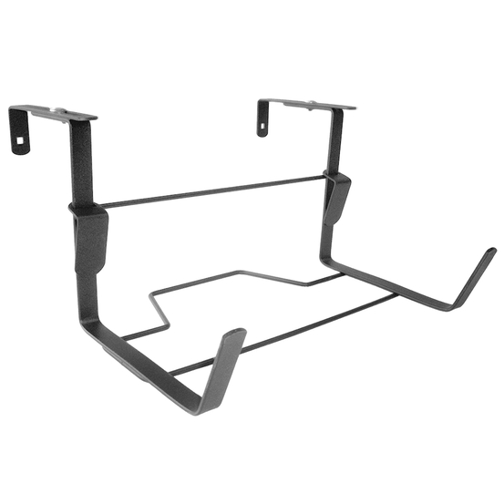 Support jardinière à fixations réglables, en métal gris 40-60 cm