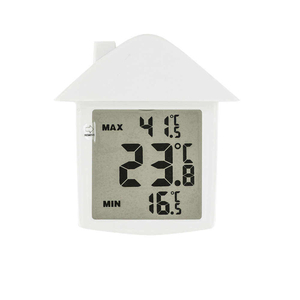 Thermomètre fenêtre électronique, blanc - 9,5CM