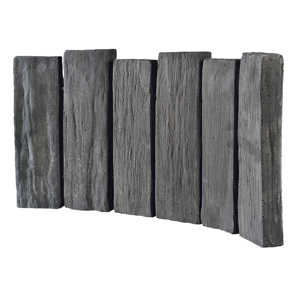 Bordurette courbée, aspect schiste - L.52 x H.26 cm (4,9kg)