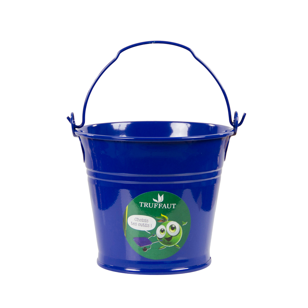 Seau de jardin en métal pour enfant avec anse 1,5L 