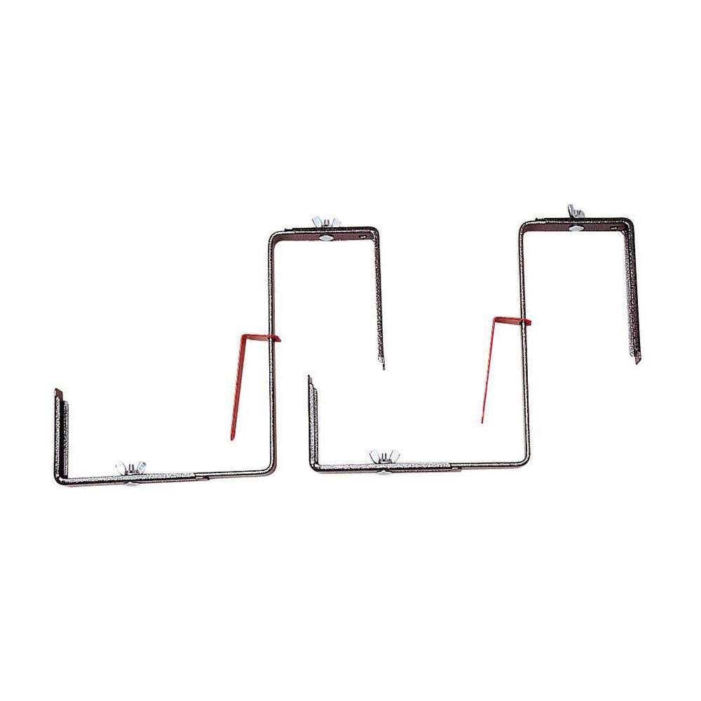 Patte de fixation pour jardinière + blocage sécurité, en fer martelé