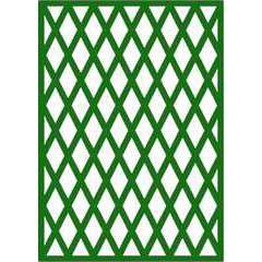 Treillage maille losange (12cm) en bois, vert - l.100 x H.141 cm