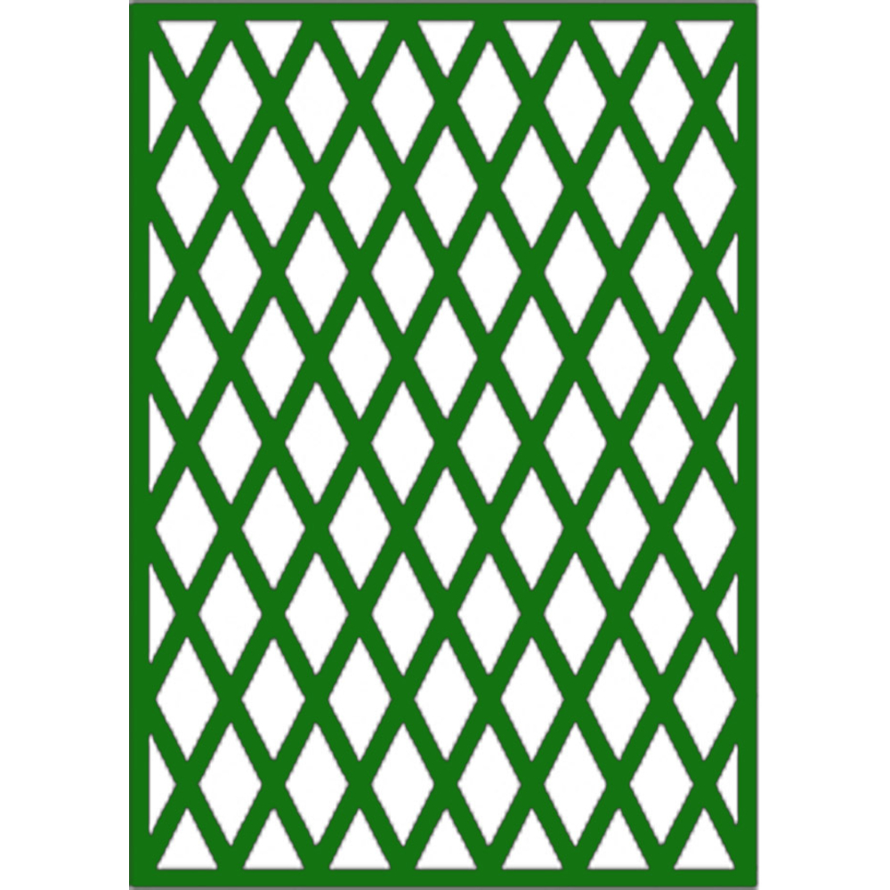 Treillage maille losange (12cm) en bois, vert - l.100 x H.141 cm