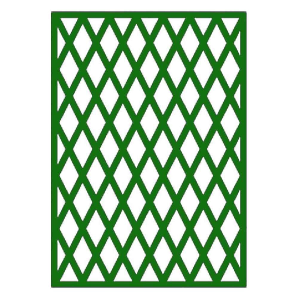 Treillage maille losange (6cm) en bois, vert - l.100 x H.141 cm