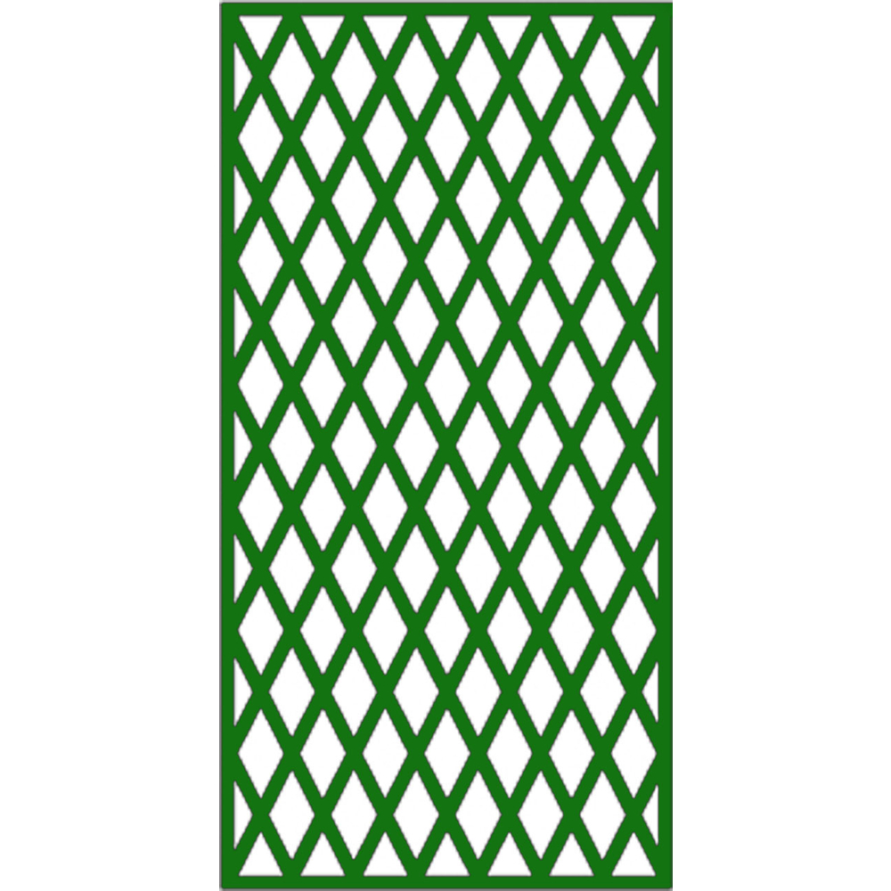 Treillage maille losange (3cm) en bois, vert - l.100 x H.197 cm