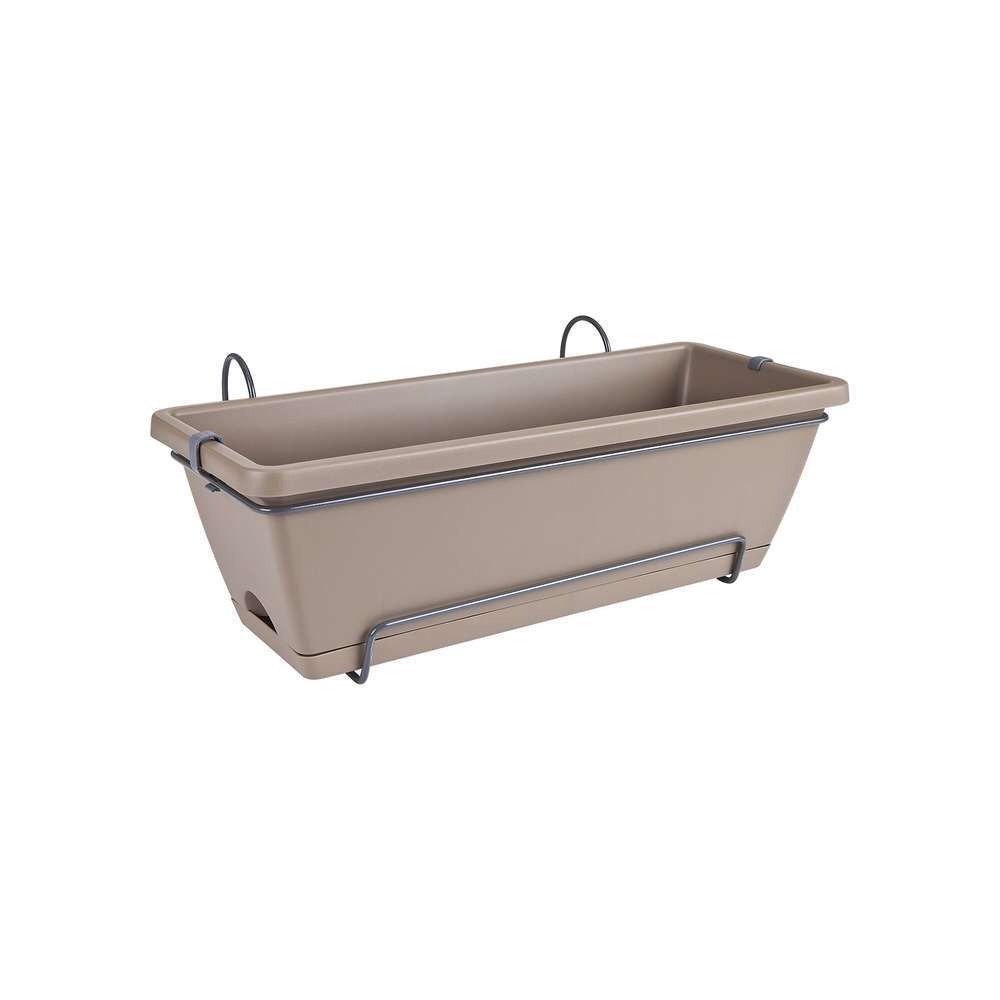 Jardiniere Barcelona, taupe L. 50 cm + support