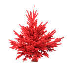 Sapin de Noël floqué Epicea - rouge : 70/80 cm buché