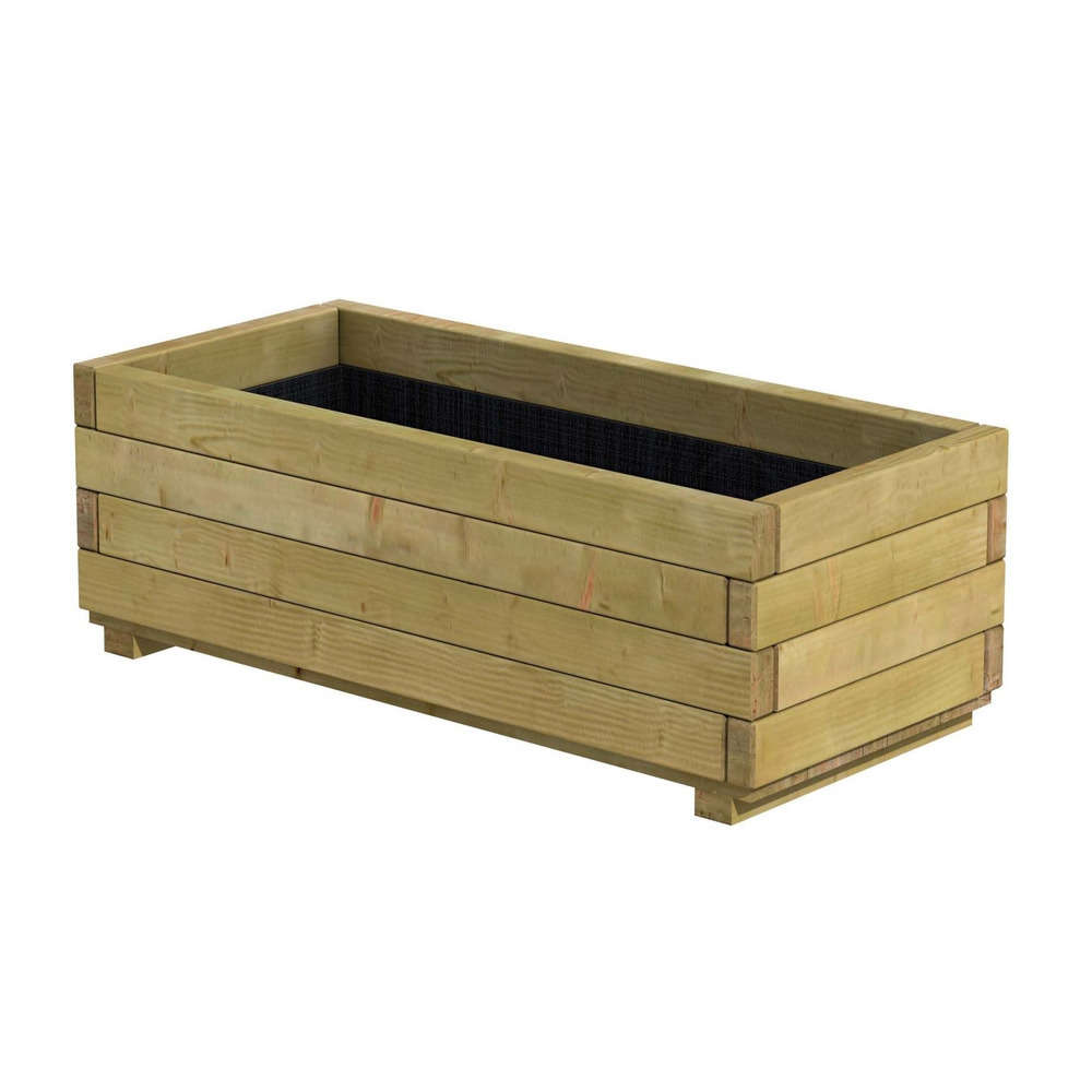 Bac rectangle, en épicéa impregné sous pression L.92 x 42 x H.32 cm