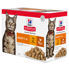 Sachet chat : Dinde et poulet - 12x85g