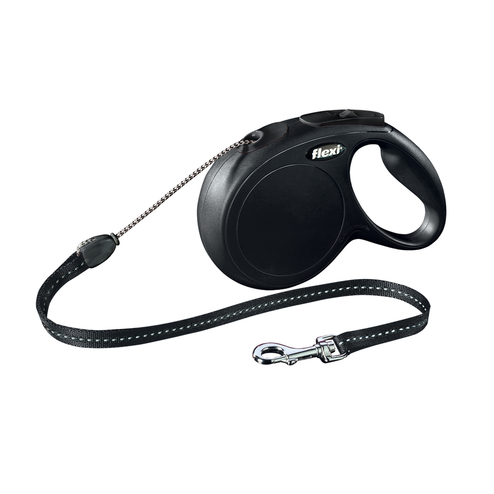 Laisse Flexi M : Cordon longueur 8m Noir