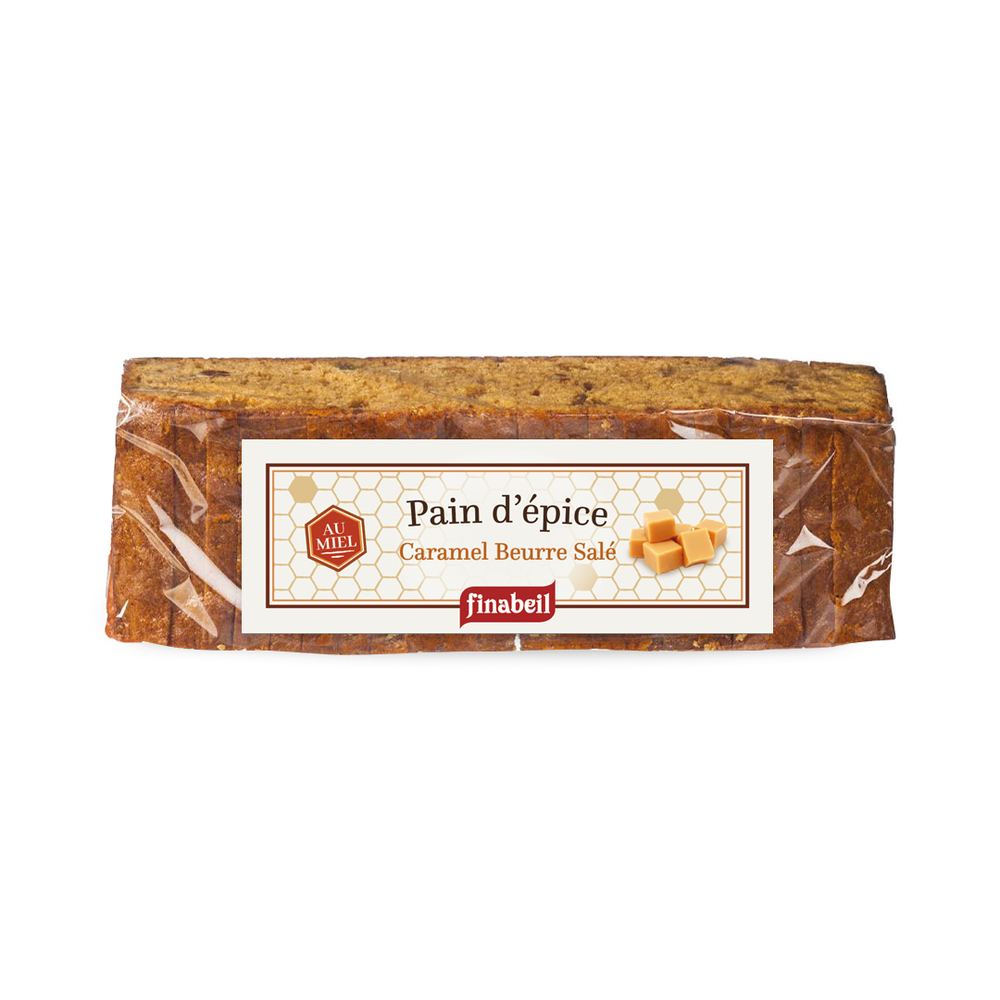 Pain d'épice tranché au caramel, 300gr
