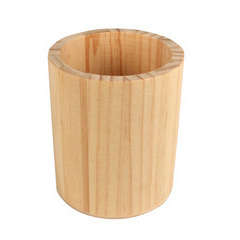 Pot à crayon, en bois Ø 8,5 x H. 10 cm