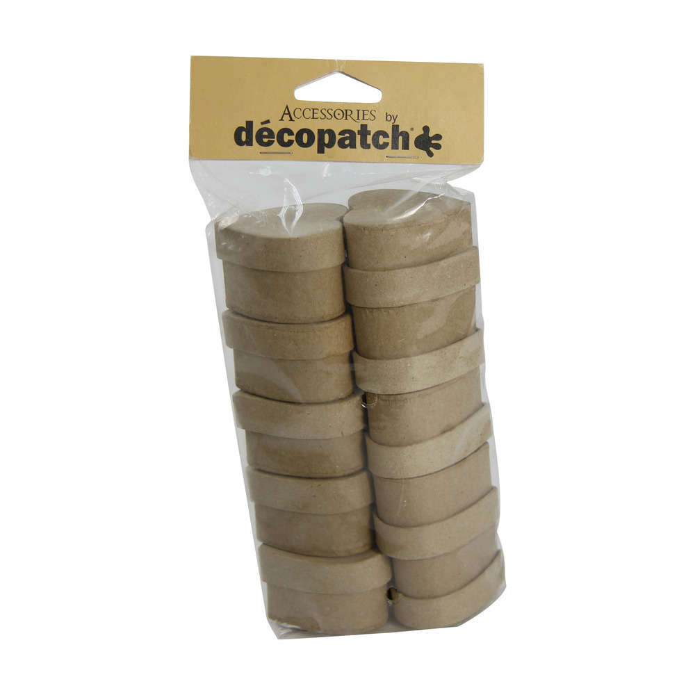 Mini boites Cœur x10, en papier mâché 15x3cm