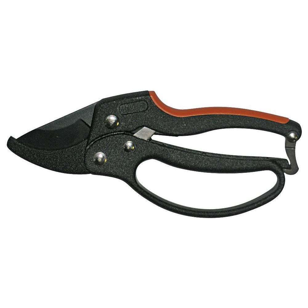 Sécateur à crémaillère en acier trempé noir - L32,5 cm