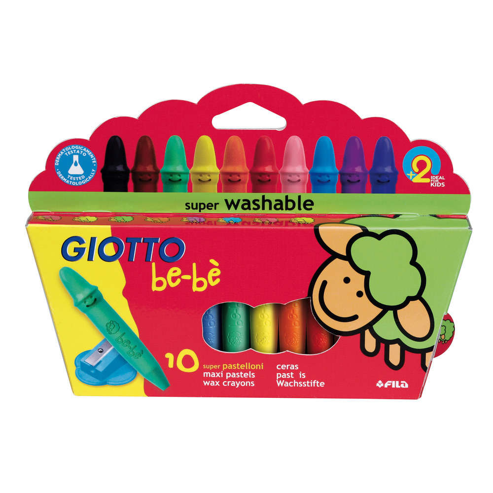 Crayons Cire Par 10 1 Taille Crayon Giotto Be Be Truffaut