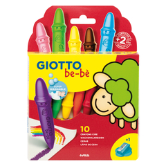 Crayons cire par 10 + 1 taille crayon Giotto be-bè