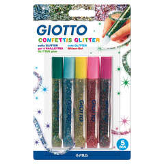 Stylos gel 10.5ml Giotto confettis x 5, sous blister