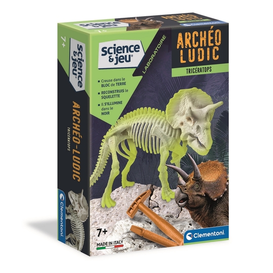 Coffret Archéo Ludic Tricératops - Phosphorescent