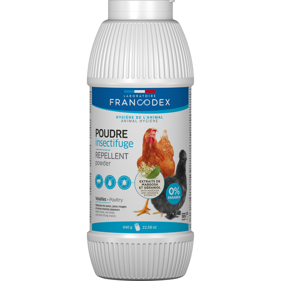 Poudre insectifuge pour volaille : 640 gr