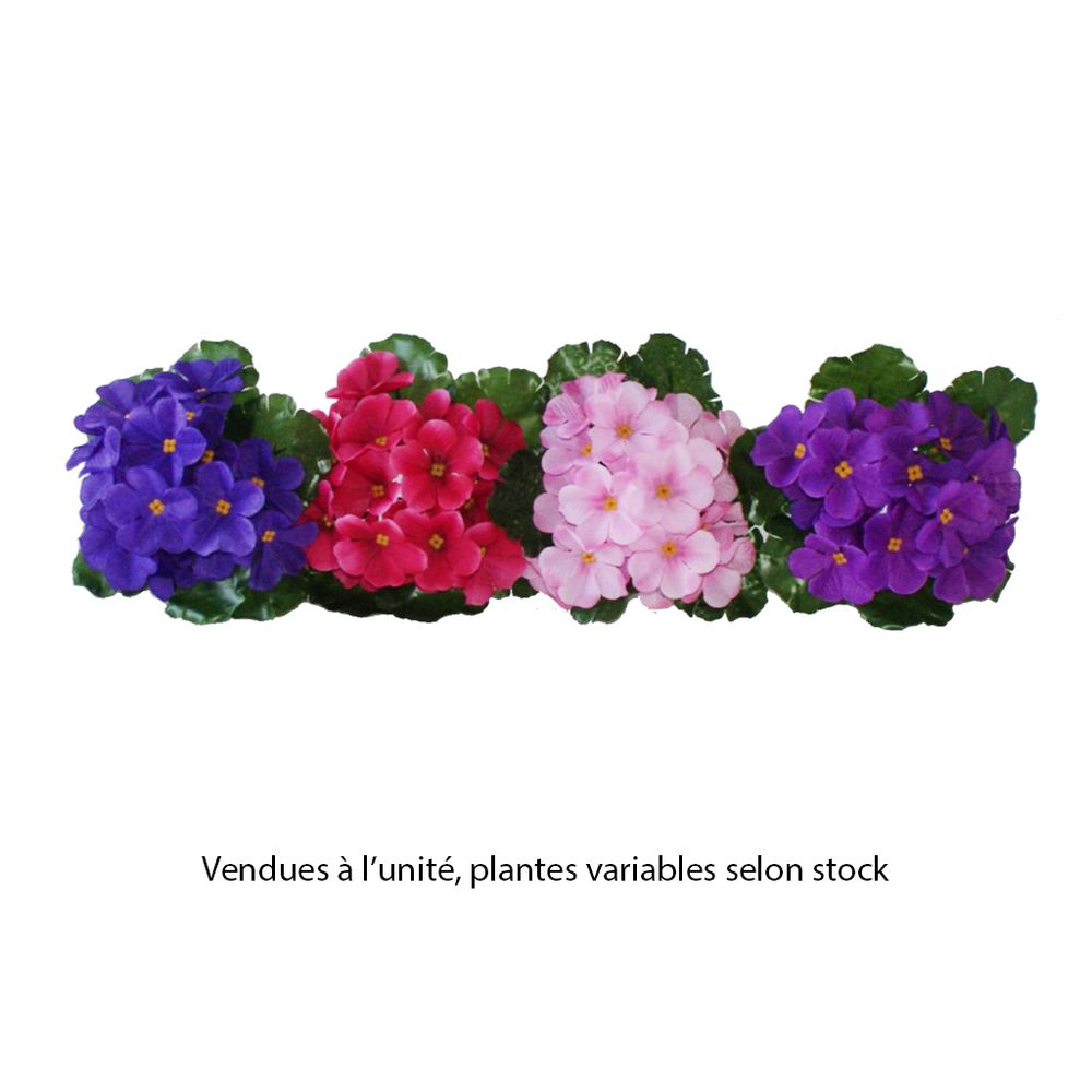 Composition florale artificielle, coloris variables : pot D.15cm