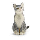Figurine chat assis en plastique injecté – 2,5x4,5x3,8 cm