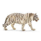 Figurine tigre blanc mâle en plastique injecté – 13x6x3 cm