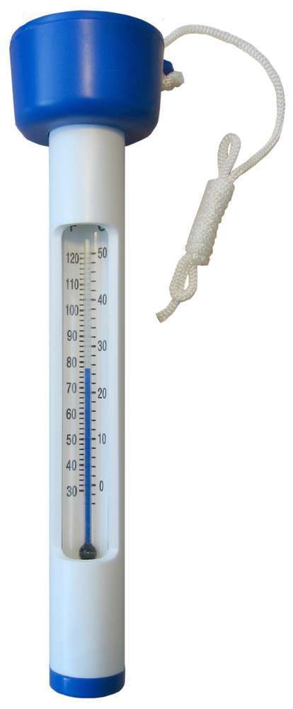 Thermomètre pour piscine flottant en plastique bleu et blanc