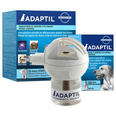 Produit apaisant Adaptil pour chien : diffuseur et flacon recharge 30j