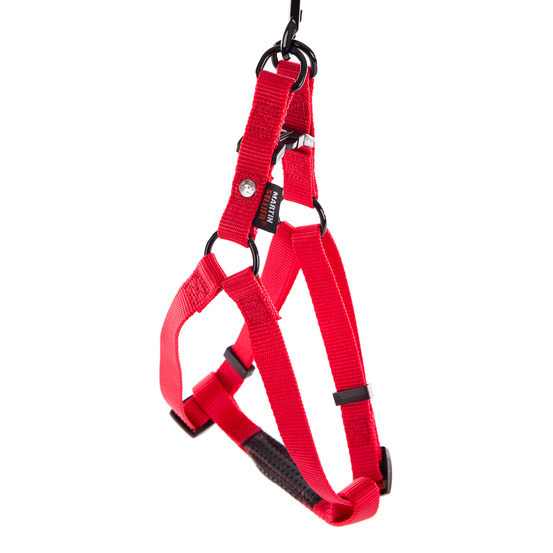 Harnais baudrier pour chien 50/70cm, rouge
