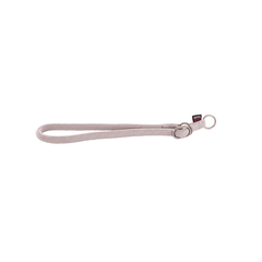 Collier semi étrangleur rond, en nylon: gris 65cm (13mm)