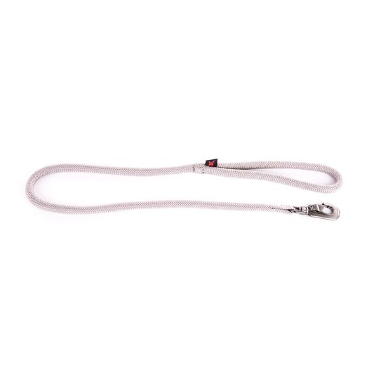 Laisse pour chien, en nylon: rond uni gris L. 1 m