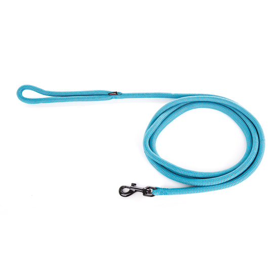 Longe pour chien, en nylon: rond uni turquoise L. 3 m
