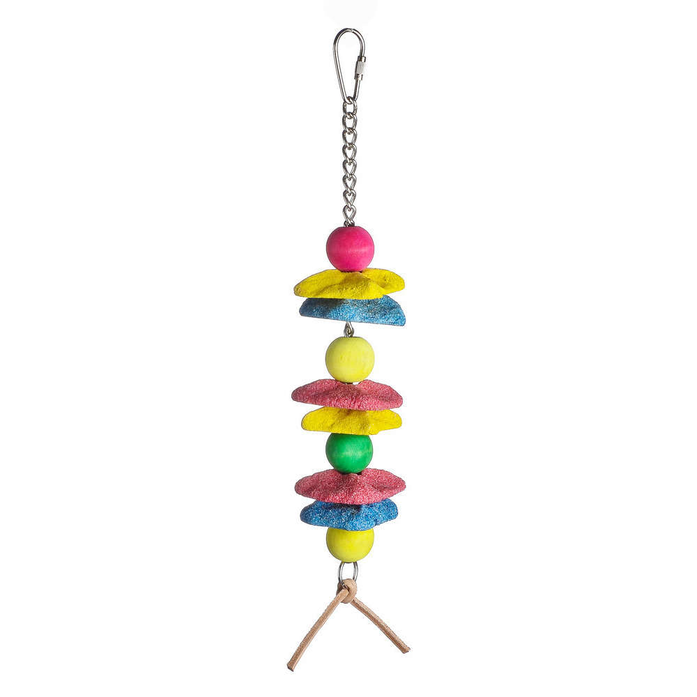 Jouet pierres ponce à grignoter Candy grande perruche,perroquet: H28cm