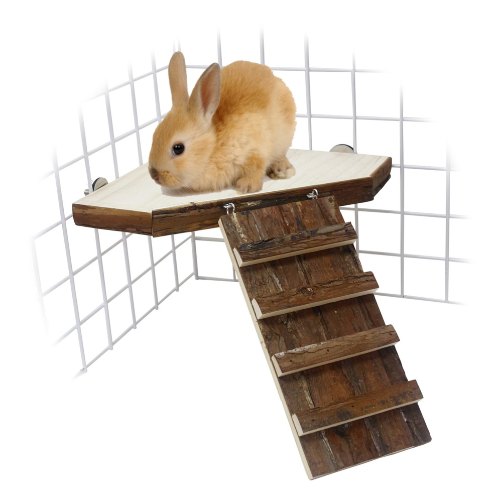 Plateforme + rampe pour lapin nain et furet : grand modèle