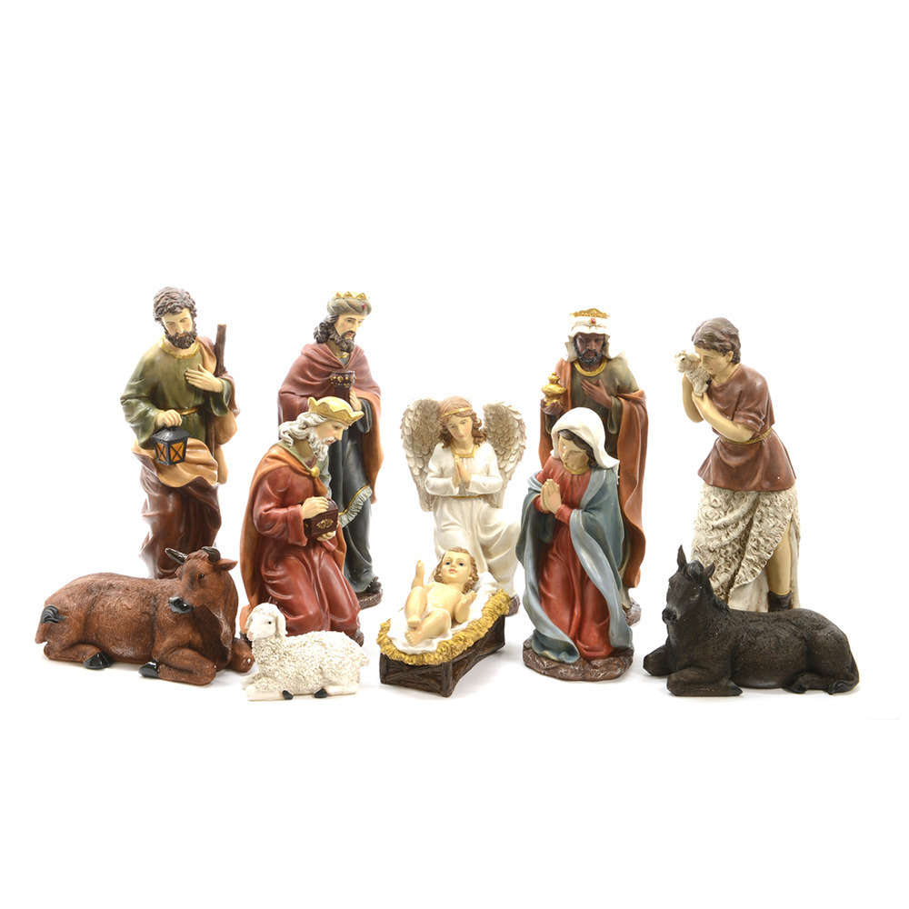 set creche 11 figurines h46cm truffaut