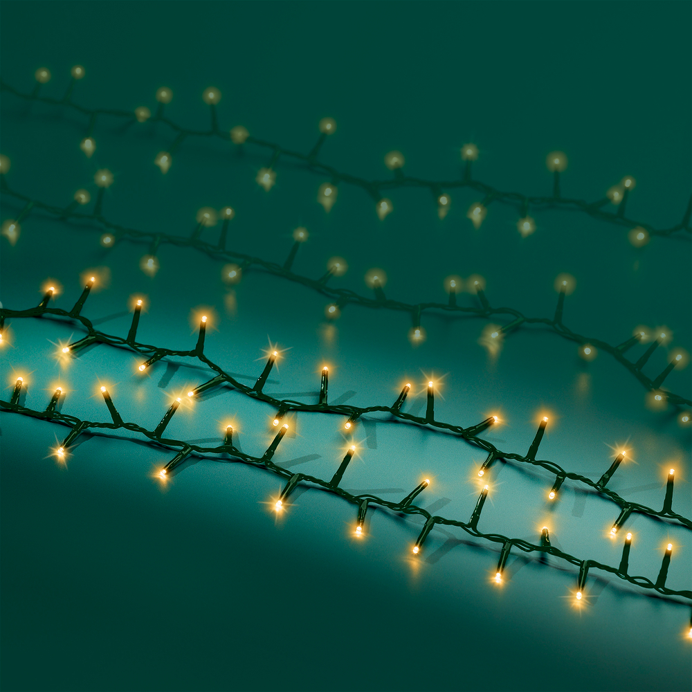 Guirlande lumineuse animée 'Compact' 1000 led, blanc chaud - 22,5m