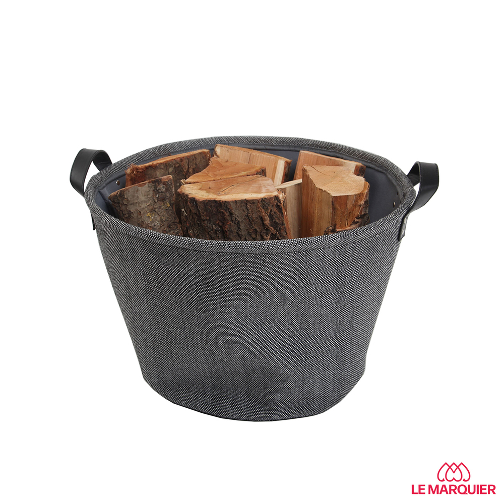 Panier en toile TEAHUPO en toile gris H50cm