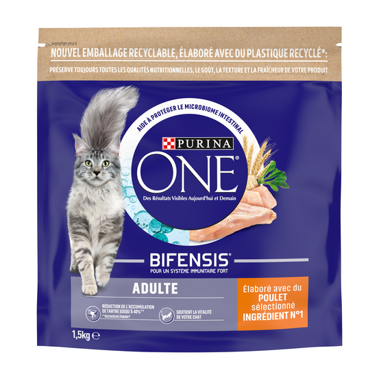 Croquettes chat adulte au poulet et céréales complètes Premium - 3 kg