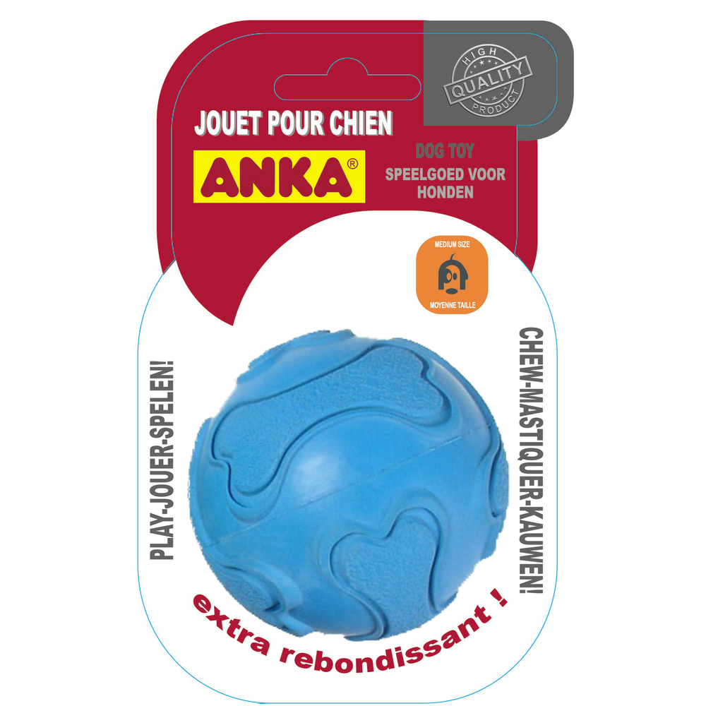Jouet chien Balle Extrabounce : caoutchouc D7,5 cm