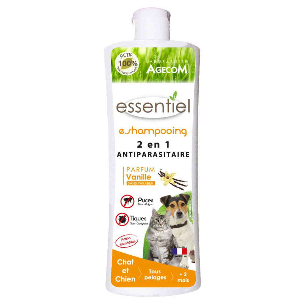 Shampooing 2en1 au parfum vanille pour chien et chat : 250ml