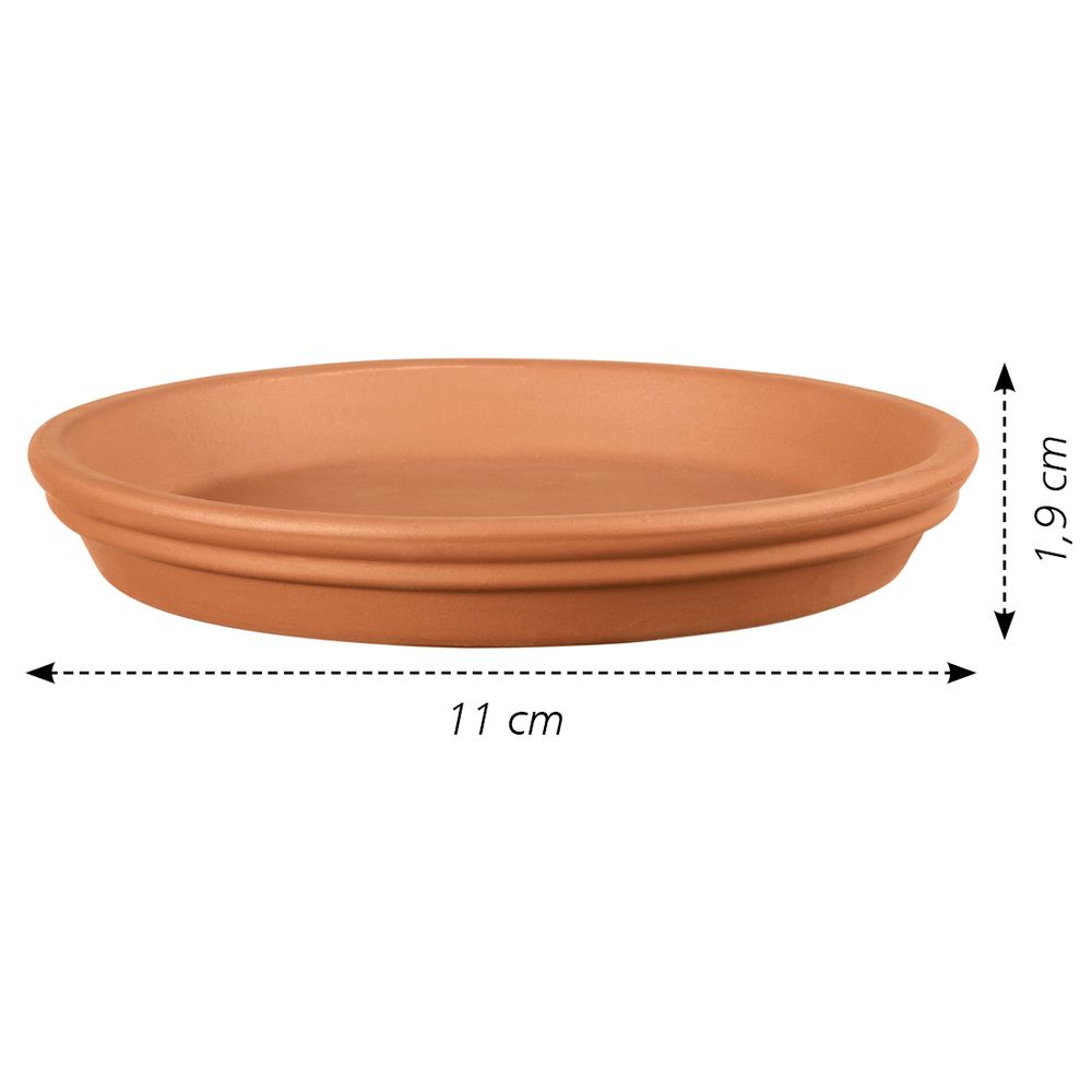 Soucoupe Pour Pot De Fleurs Tildenet Mediterraneo 18 Cm - Plastique Résistant UV, Compatible Pots Terre Cuite