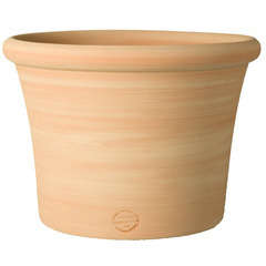 Pot cylindrique, en terre cuite claire Ø 53 x H. 37 cm