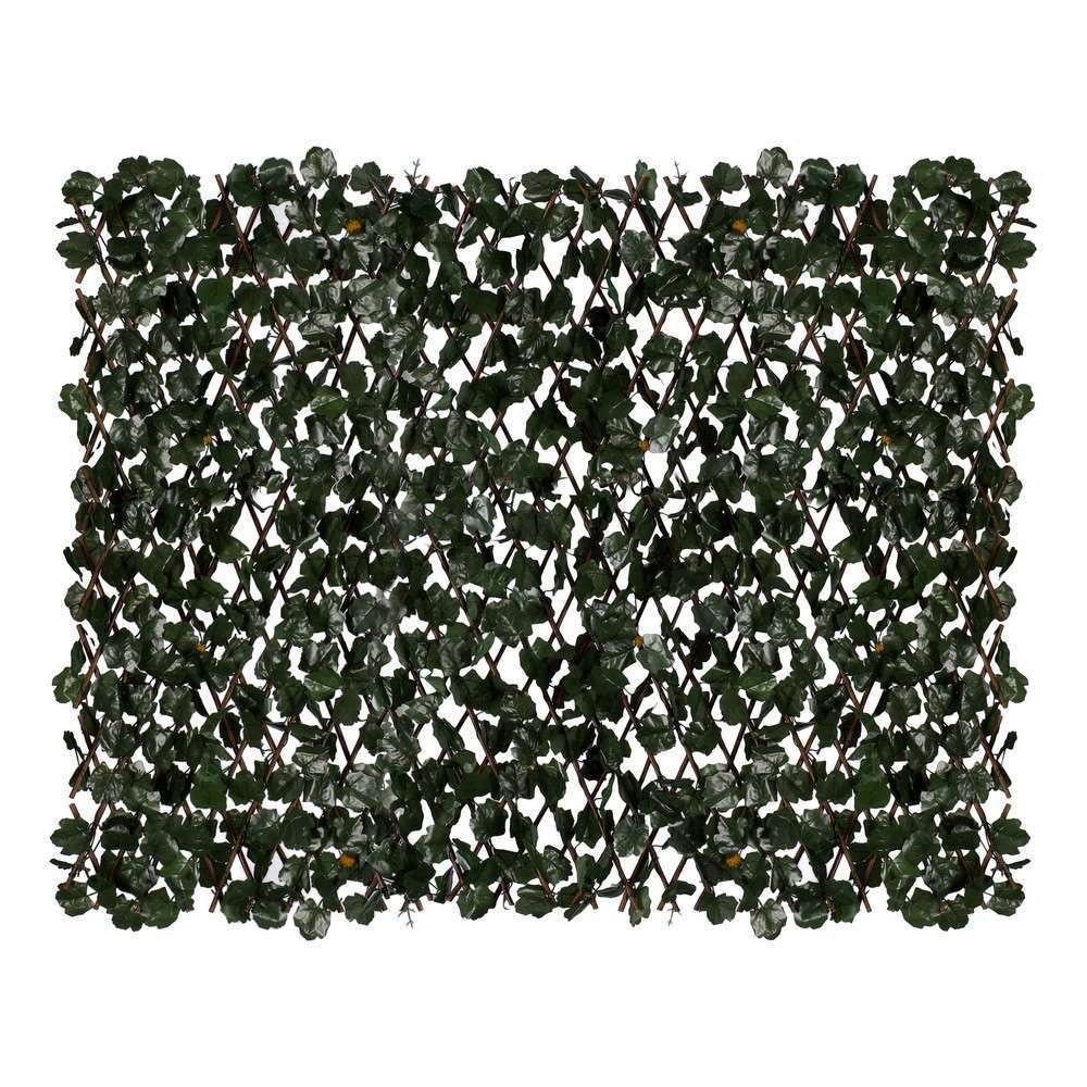 Treillis extensible 'Feuillage', en bois - l.90 x H.122 cm