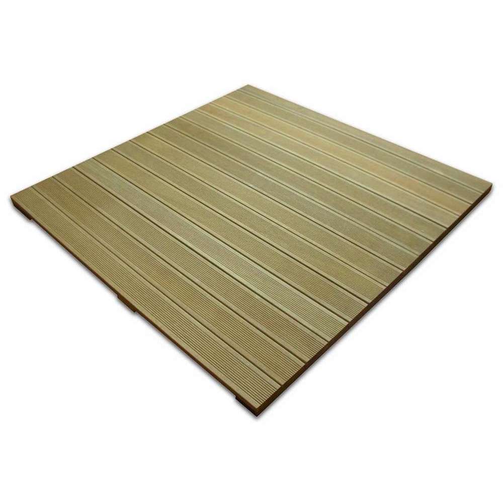 Dalle en bois exotique L. 100 x l. 100 cm