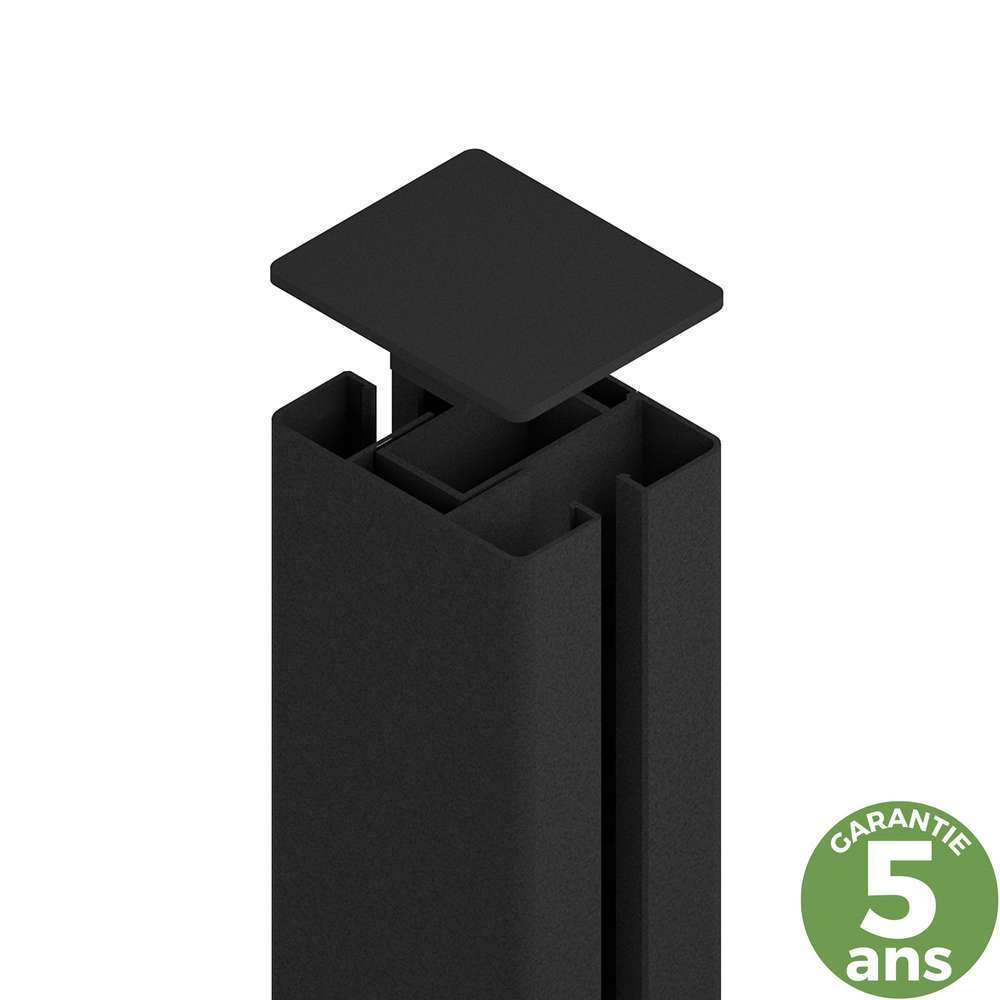 Poteau droit, gris anthracite H.105 cm