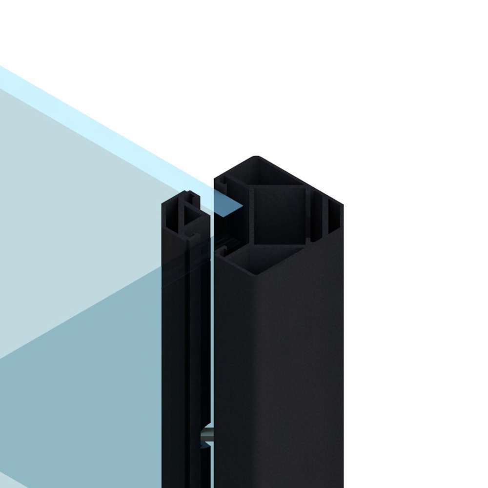 Poteau d'angle, gris anthracite : H.105cm