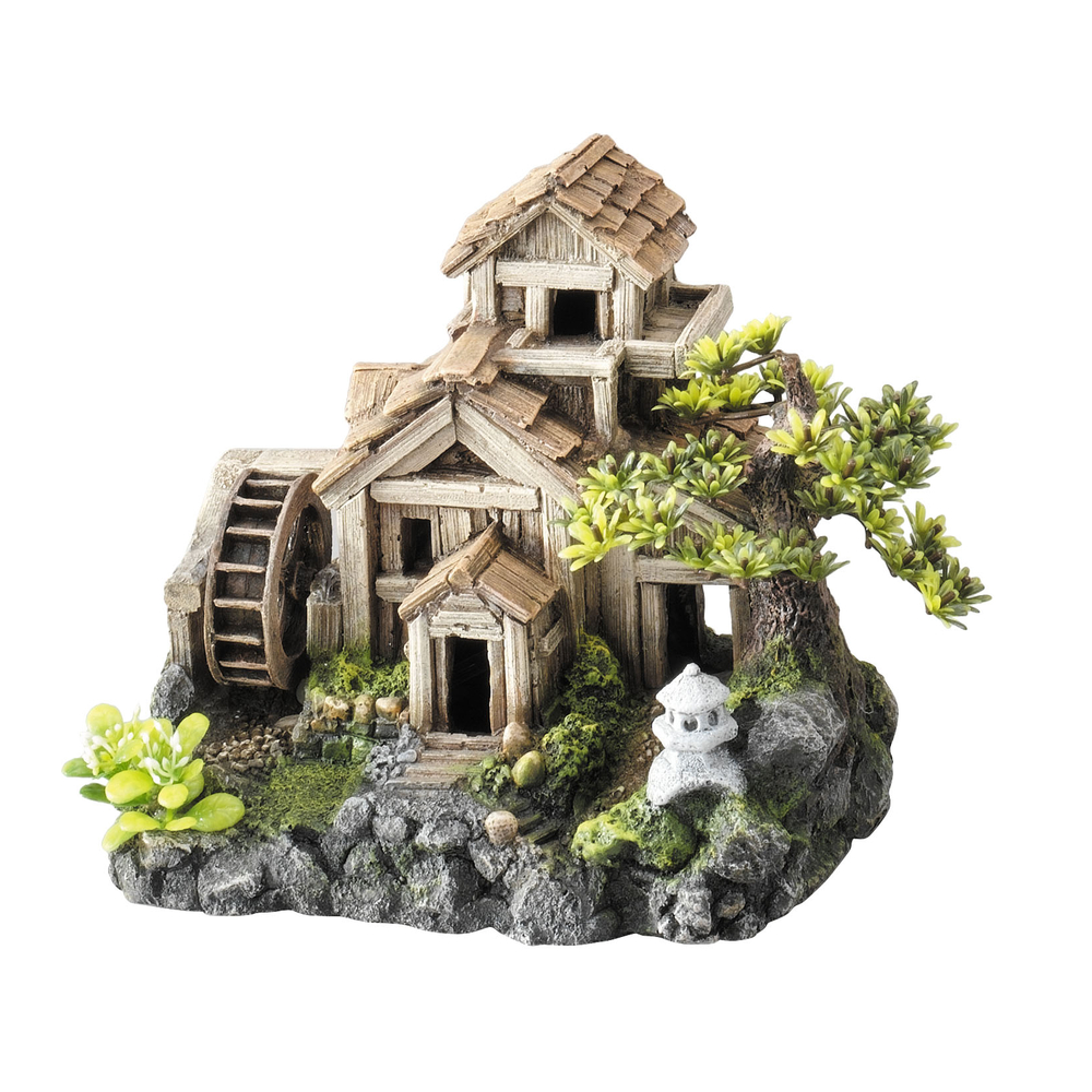 Décoration d'aquarium bonsai mill : L26xl16,5xH20,5 cm avec bulleur