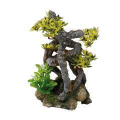 Décoration d'aquarium twist bonsai : L11xl11xH17,5 cm